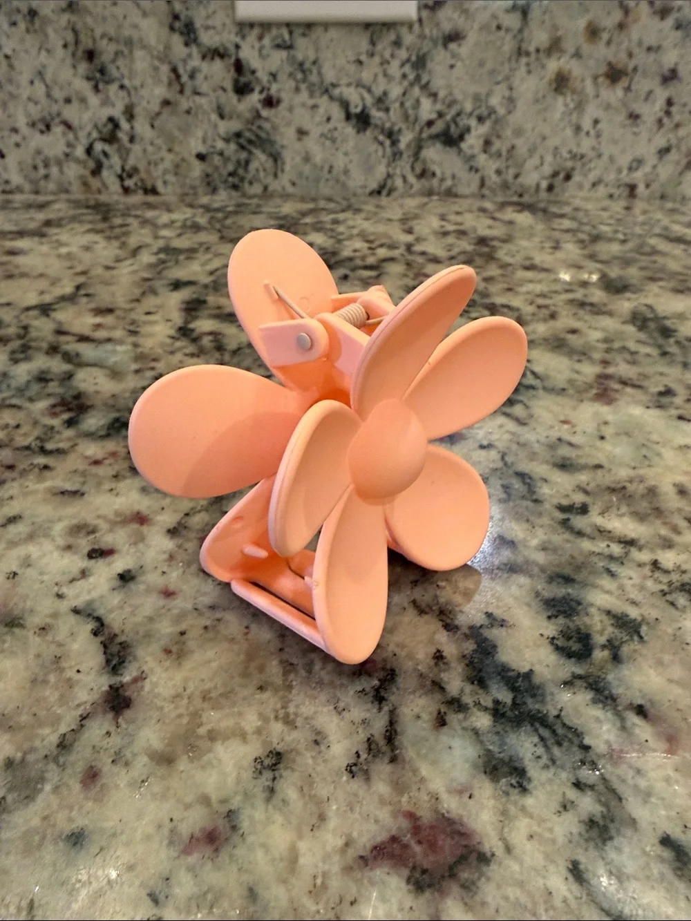 Flower Hair Clips - Red, Peach & White